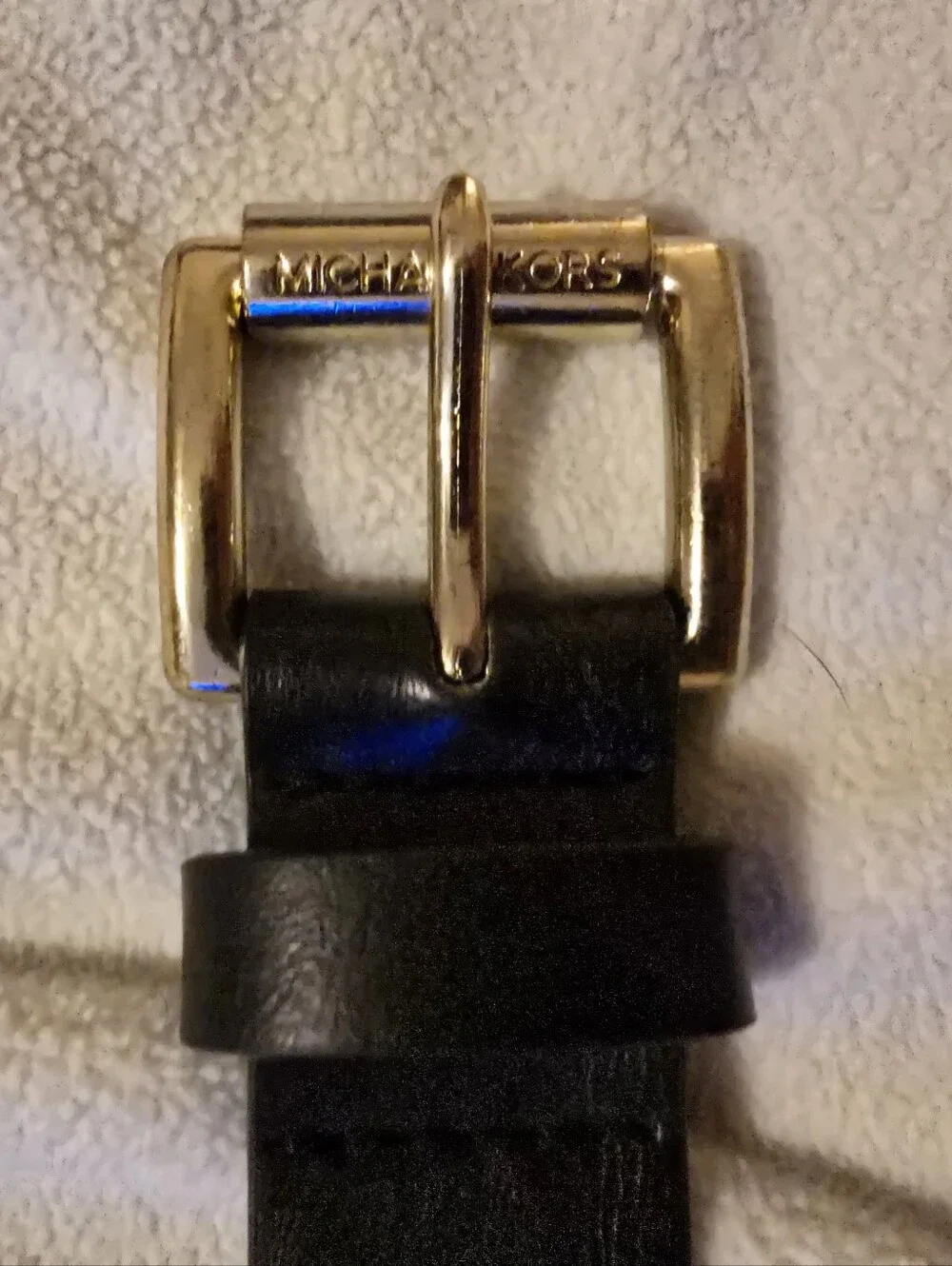 Michael Kors Belt Size XL Black PVC Faux Leather Great Condition